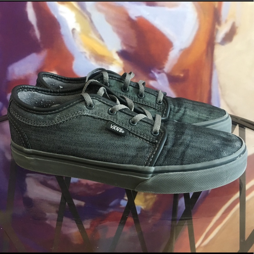 VANS PRO- CHARCOAL DENIM YOUTH SZ 4